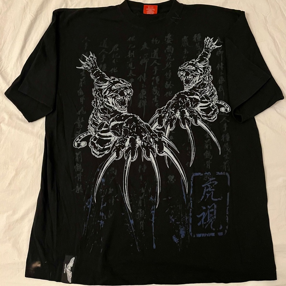 Men's Black Graphic Tee Panther